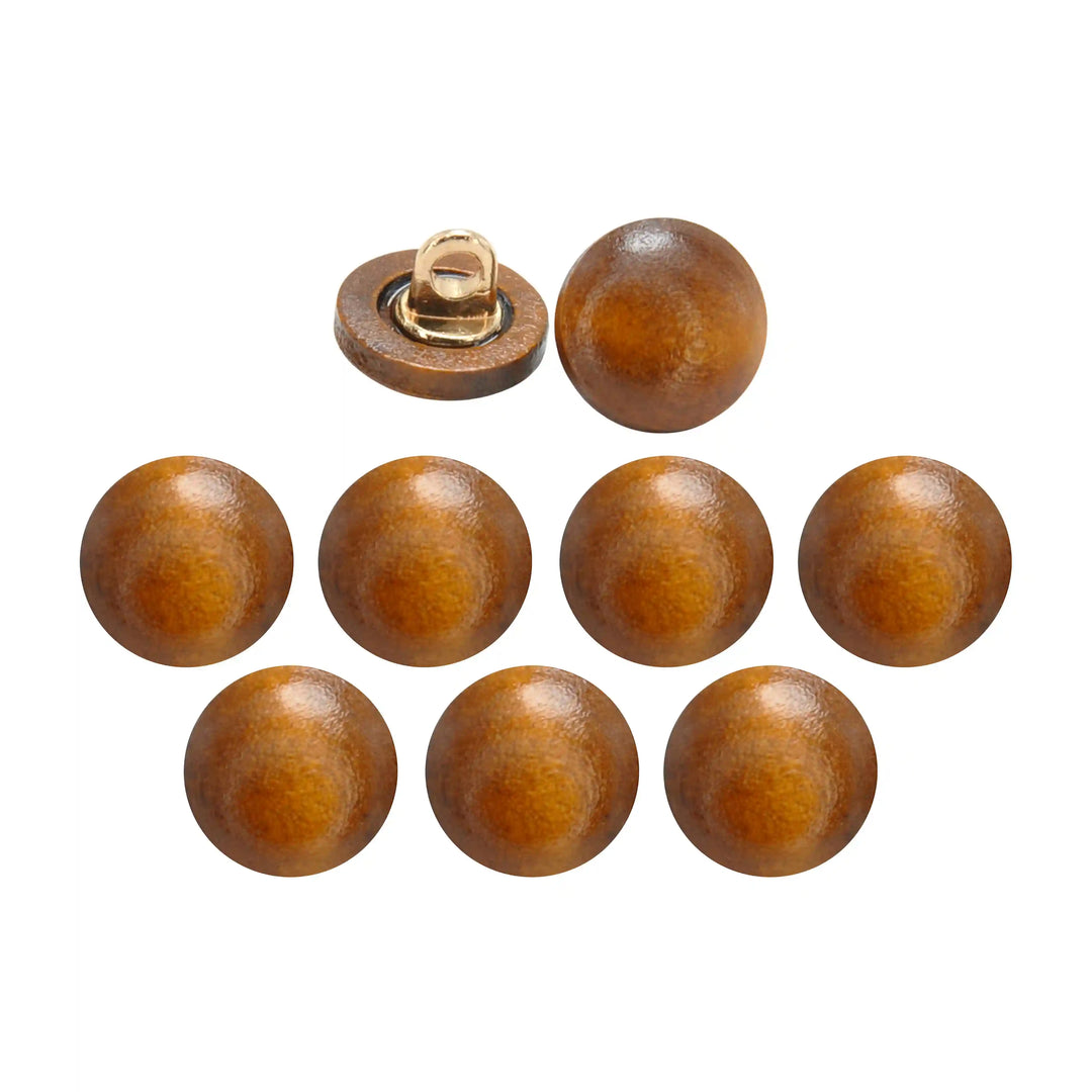 Brown Wooden Button | 12mm