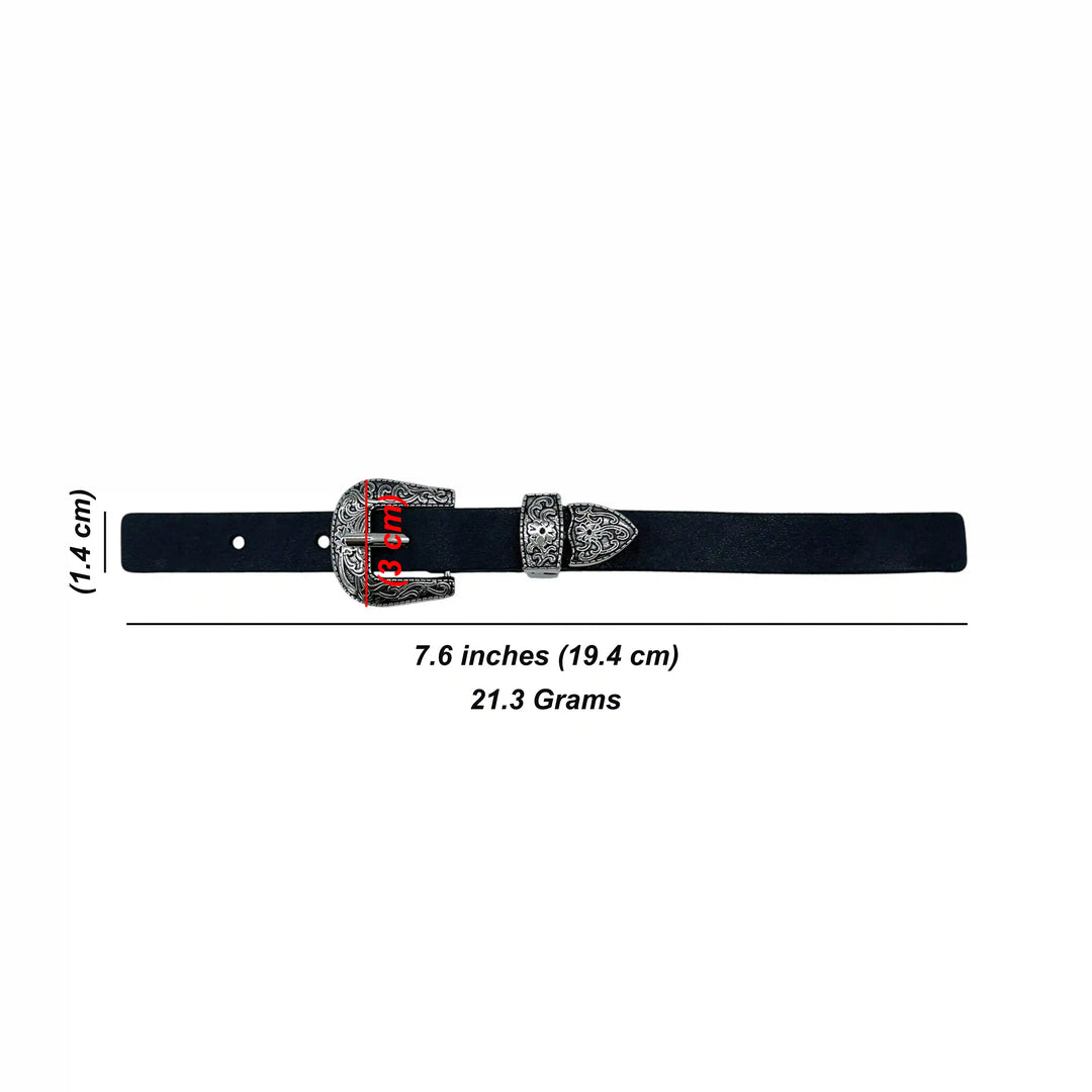 Floral Western-style buckle set