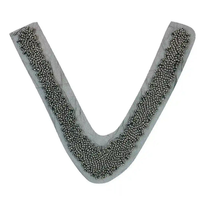 Beaded V Neckline Applique