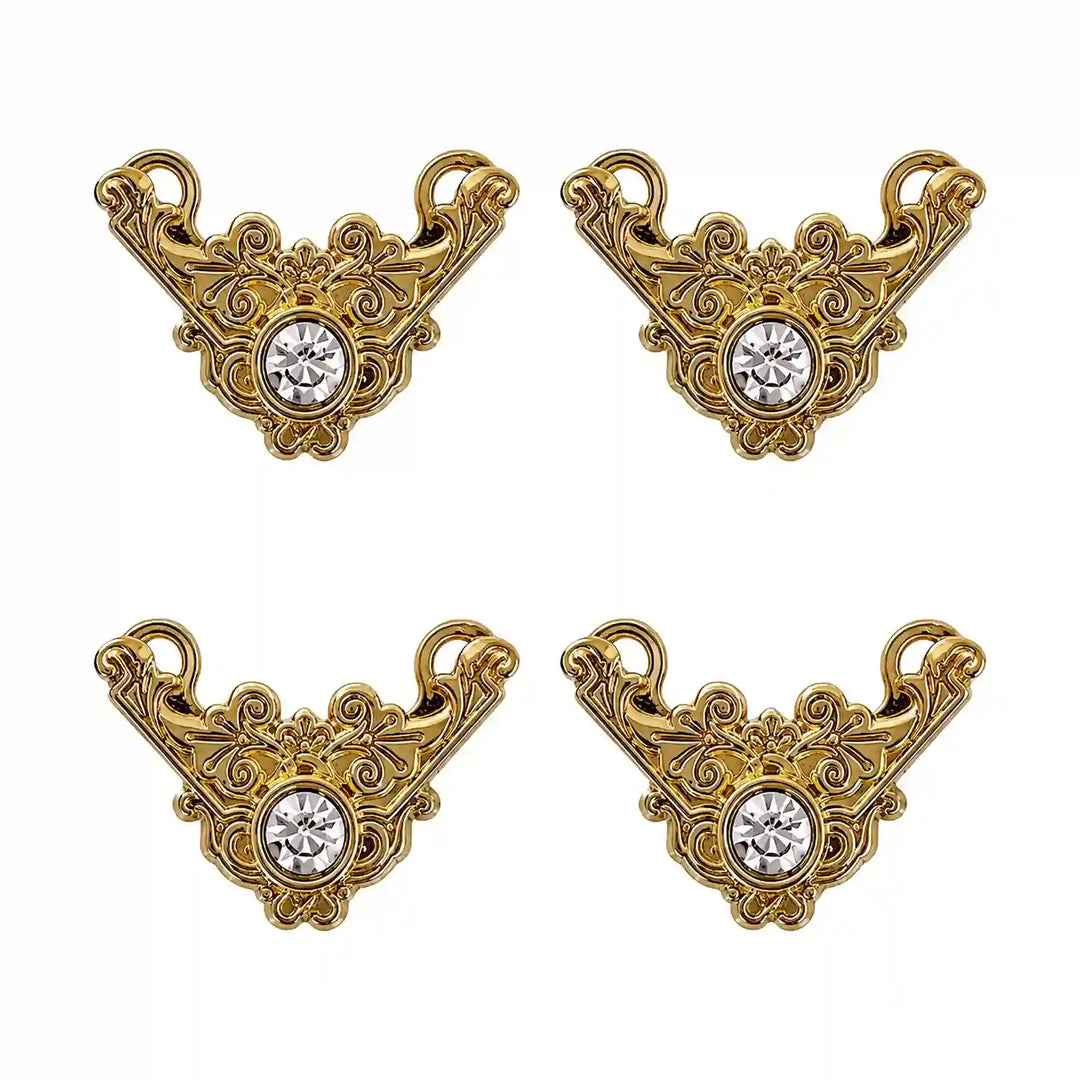Filigree Rhinestone V Style Collartip