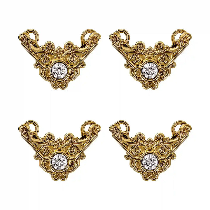 Filigree Rhinestone V Style Collartip