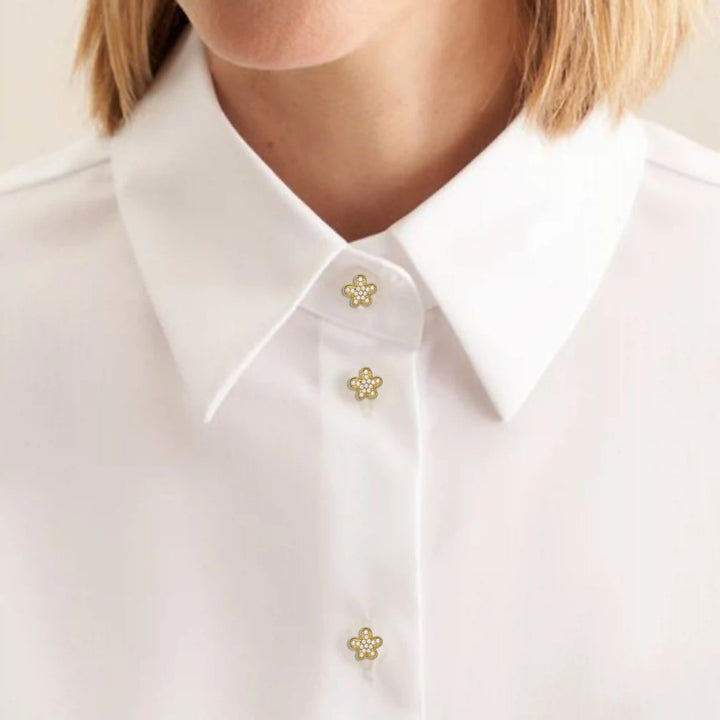 Floral Pearl Metal Buttons