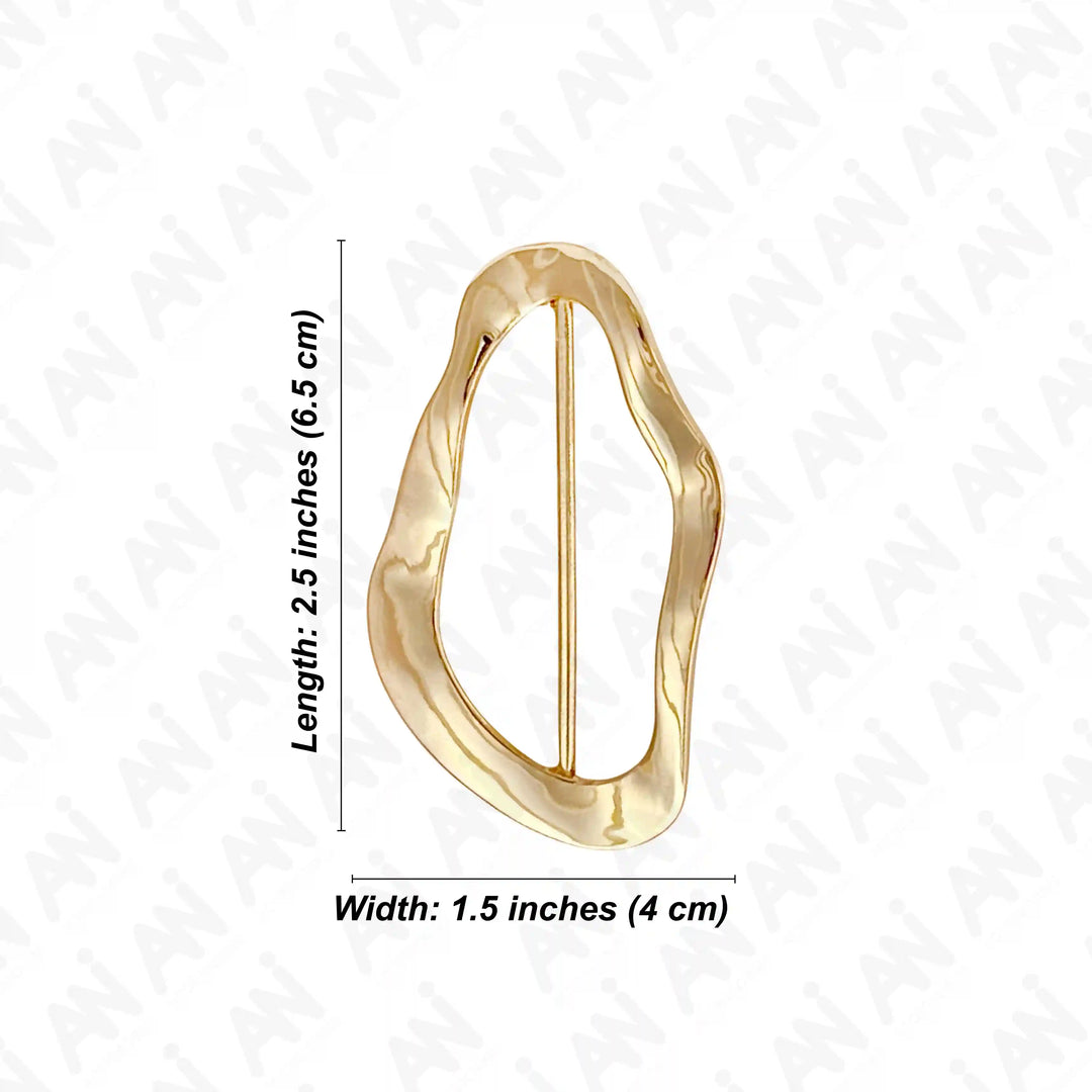 Irregular Wave Shape Metal Buckle