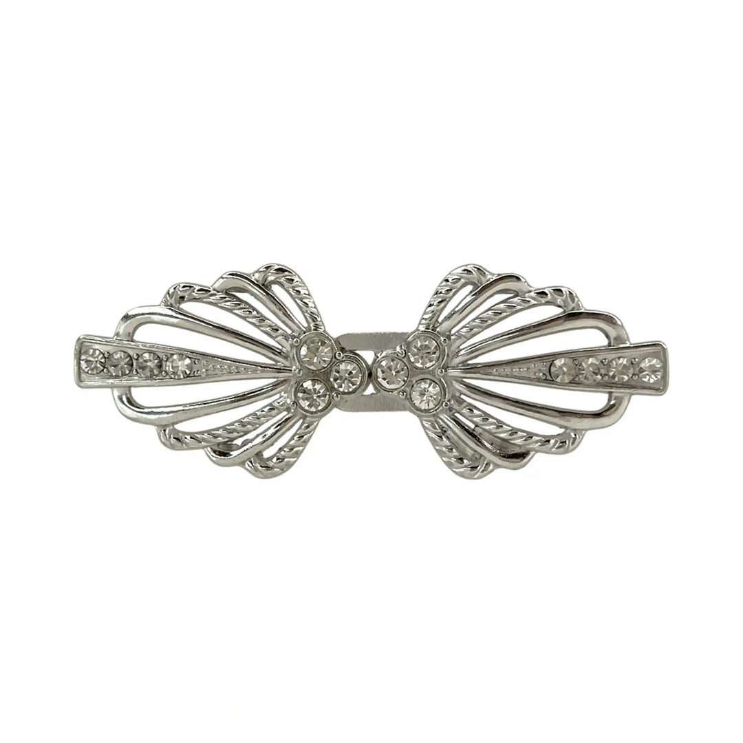Bow Style Rhinestone Frog Closure Buttons