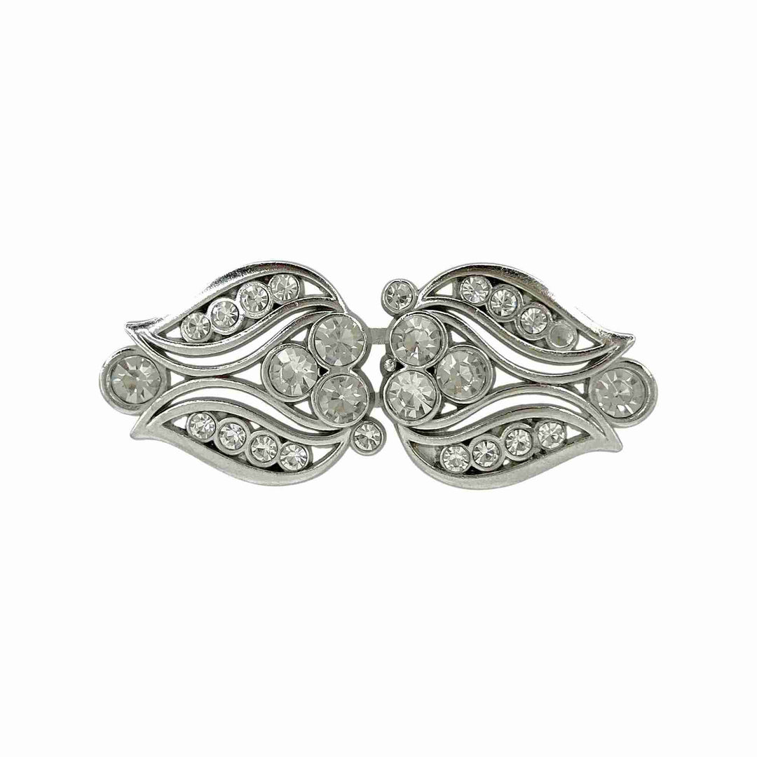 Art Deco-inspired or floral/leaf-shaped Frog Closure Buttons