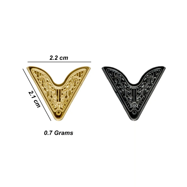 Engraved Western Filigree Collar Tip