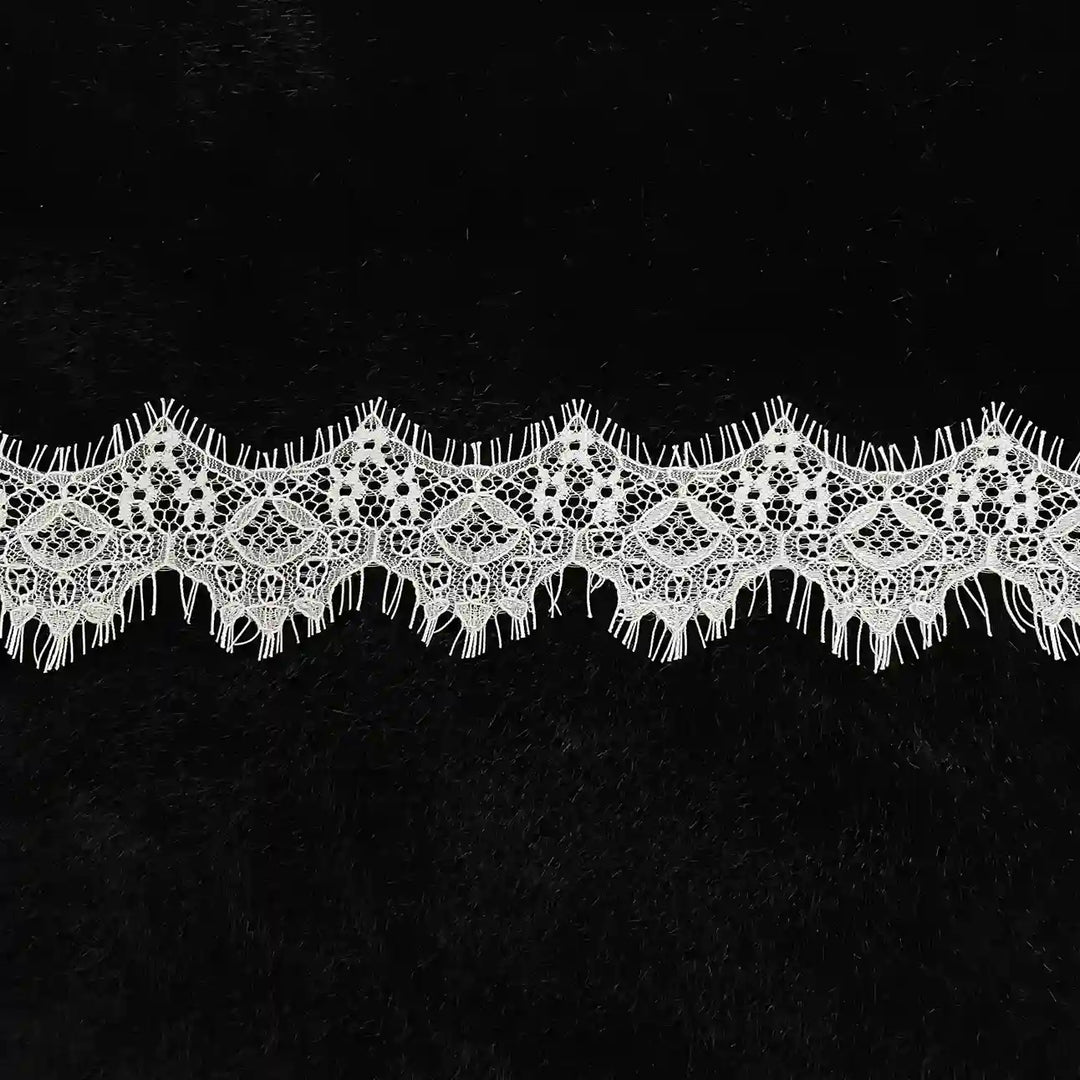 Symmetrical Scalloped Floral Lace