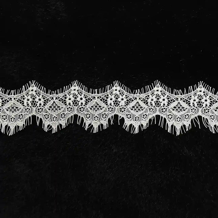 Symmetrical Scalloped Floral Lace