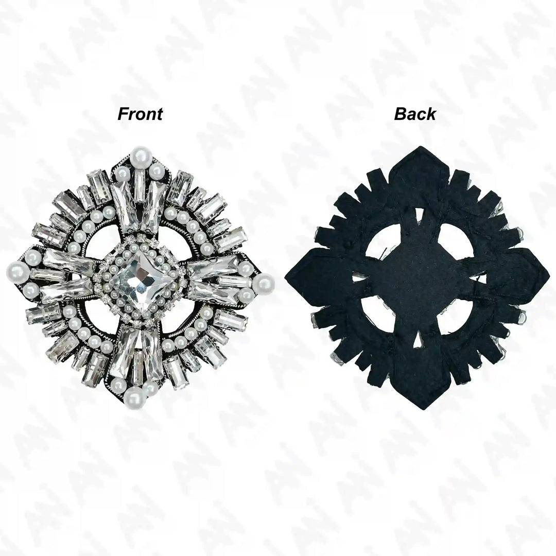 Crystal and Pearl Applique Patch