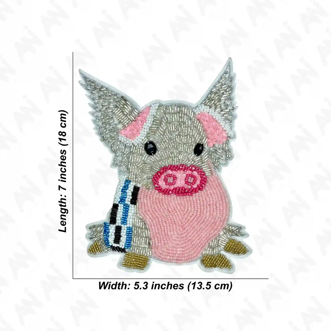 Whimsical Sew Pig Patch