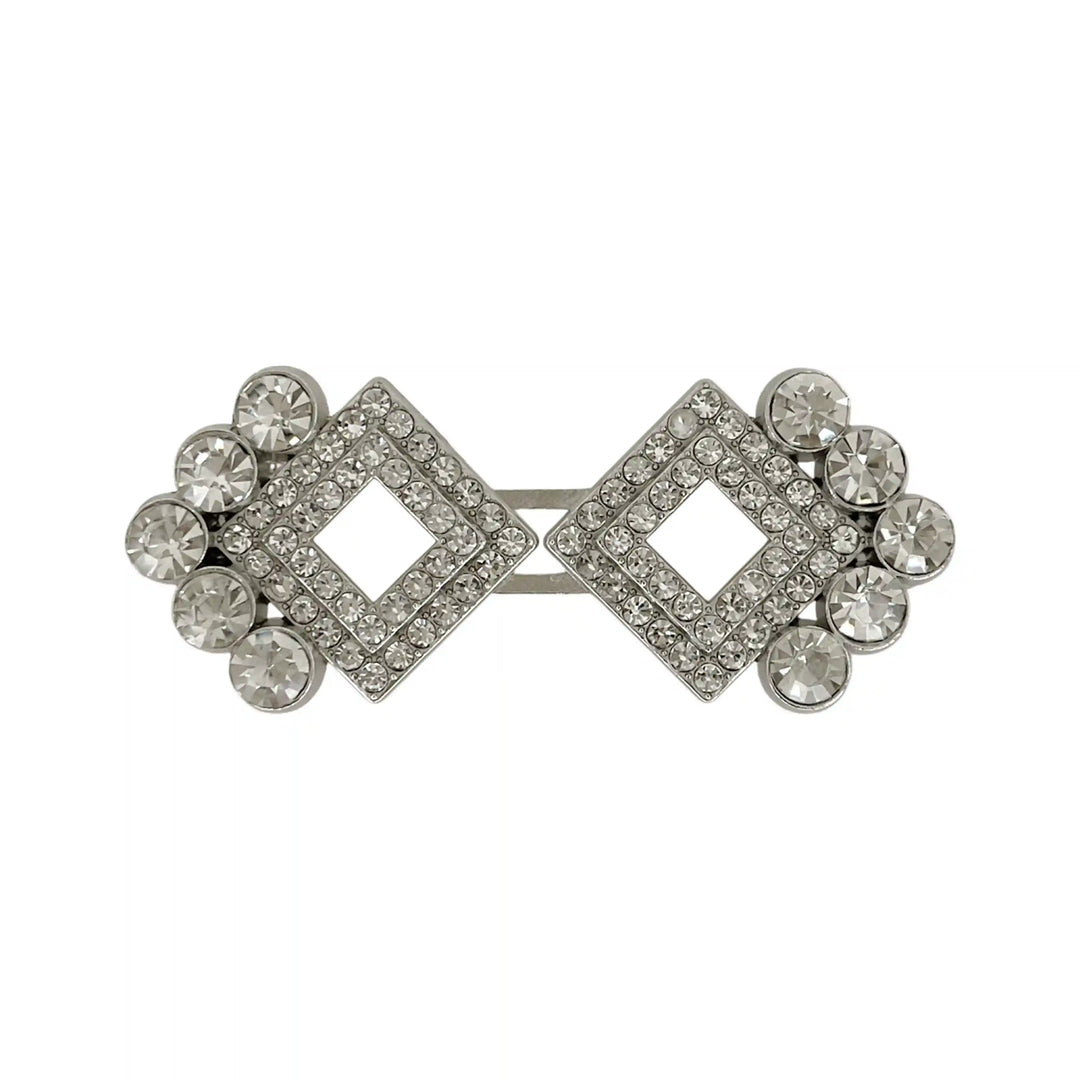 Rhinestone Square Frog Closure Buttons
