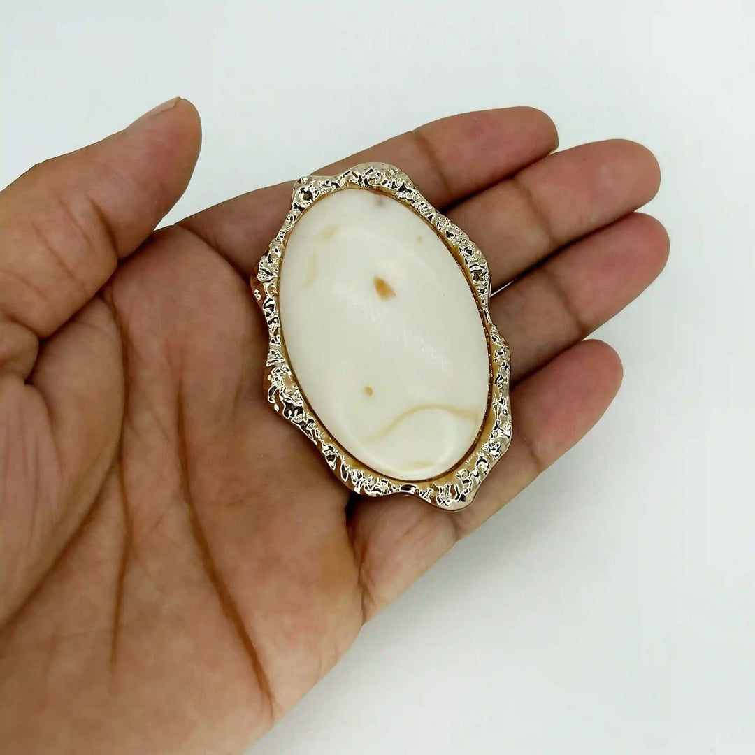Abstract Oval Stone Buckles