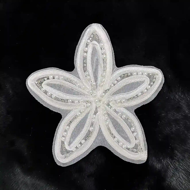 Double Daisy Beaded Organza Stem