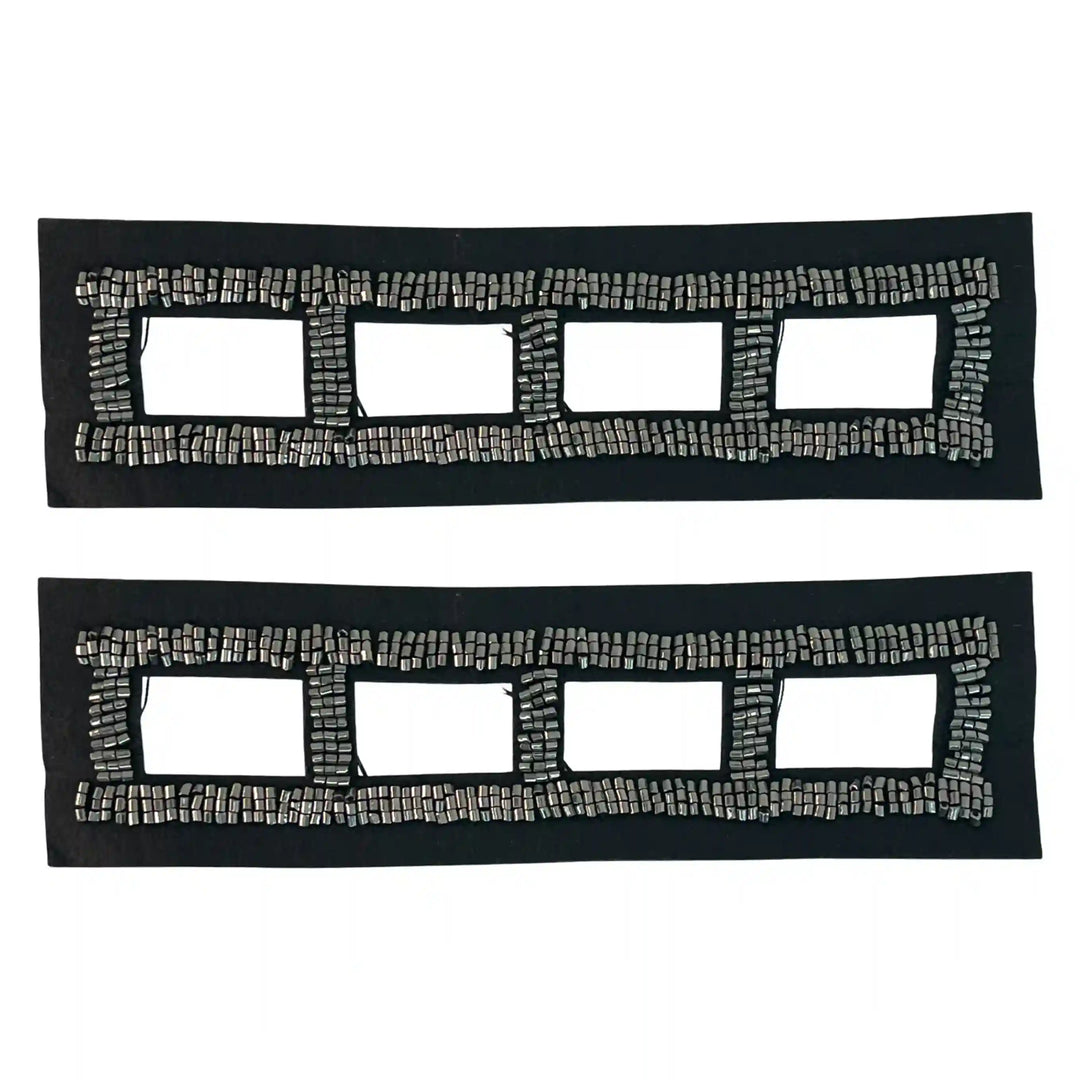 Beaded V-Neckline Applique