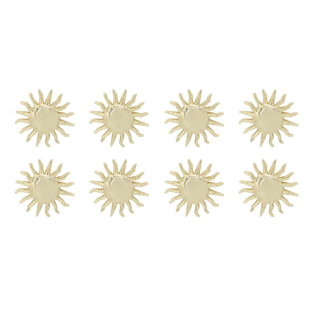 Golden Sunburst with Radiant Rays Metal Button | 25mm(40L)