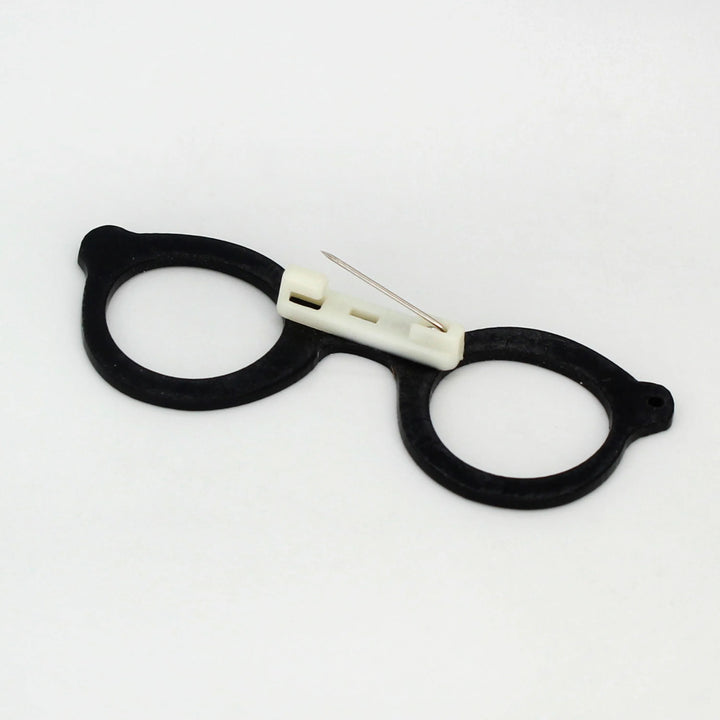 Round Glasses Frame Brooch Pin