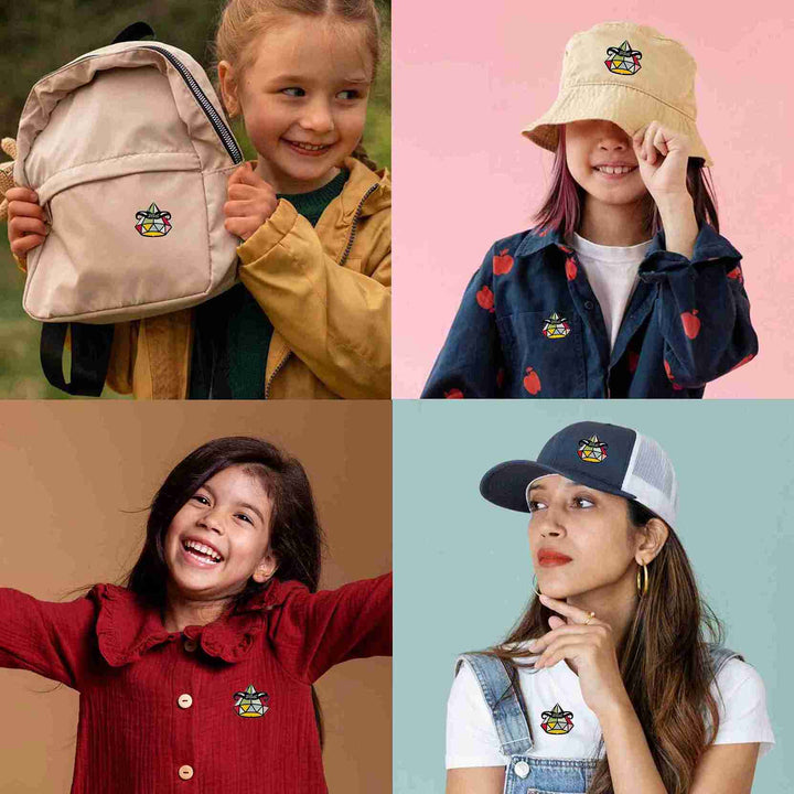 Mardi Gras Diamond Acrylic Brooch