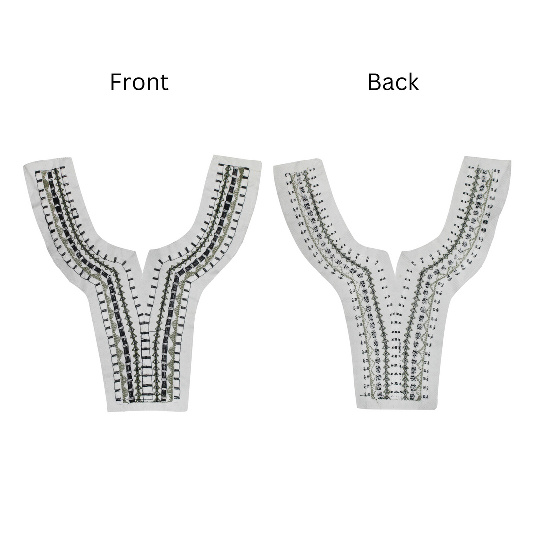 Decorative u-shaped applique neckline