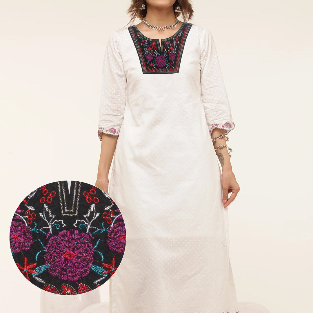 Floral Labyrinth Ethnic Neckline