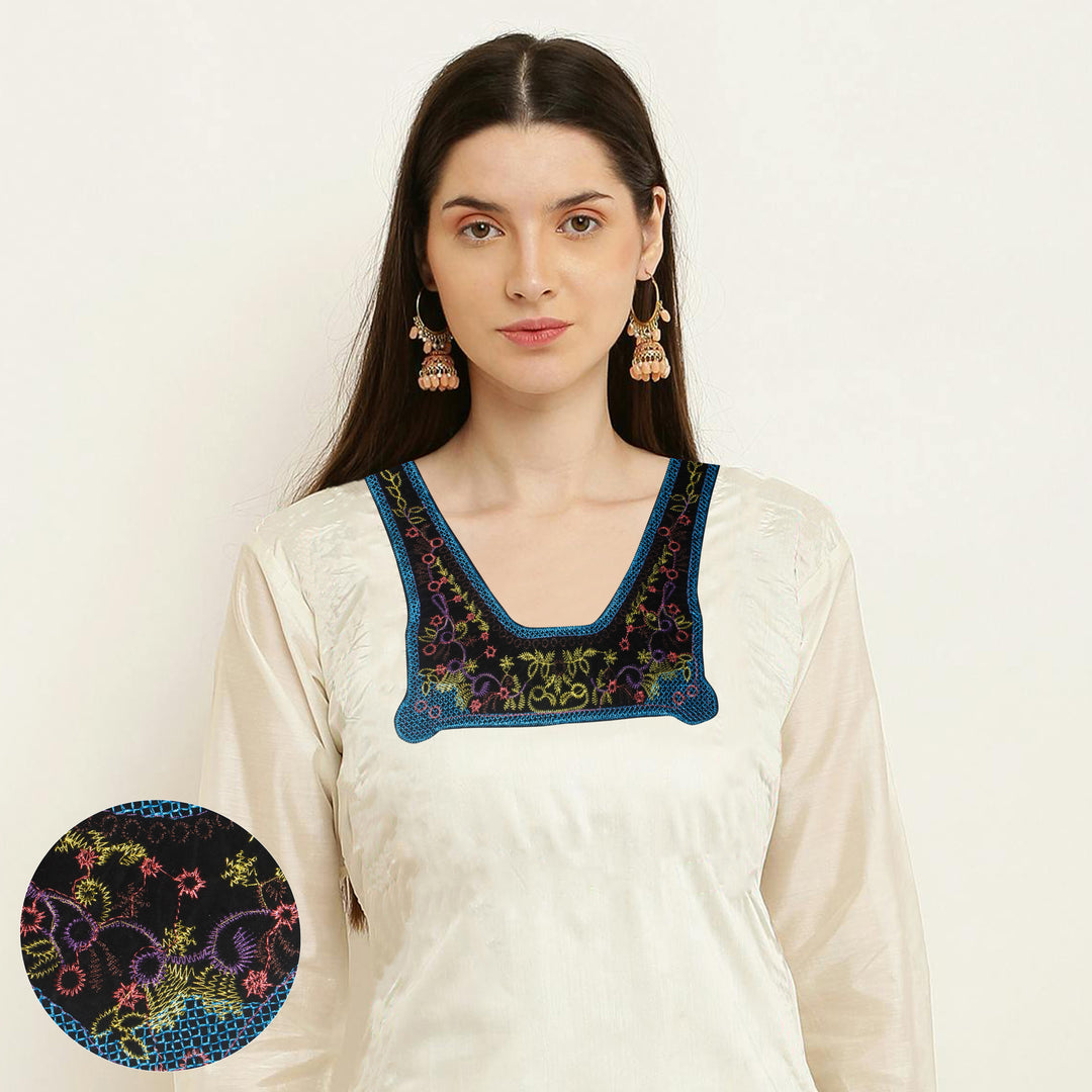 Multicolor Threadwork Ethnic Yoke