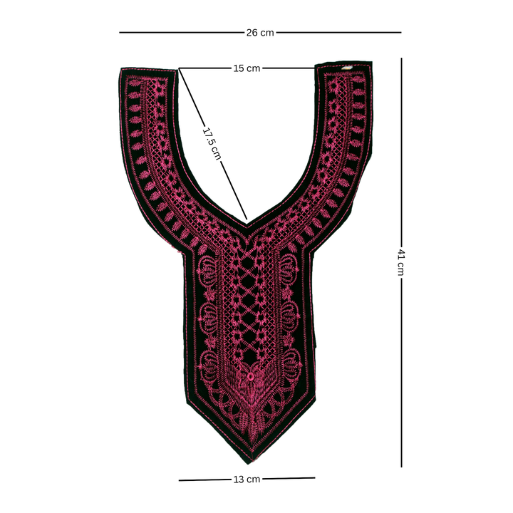 Pink and Black Contrast Neckline