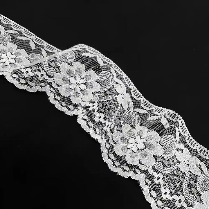 Scalloped Bloom Border Lace | SKU-38
