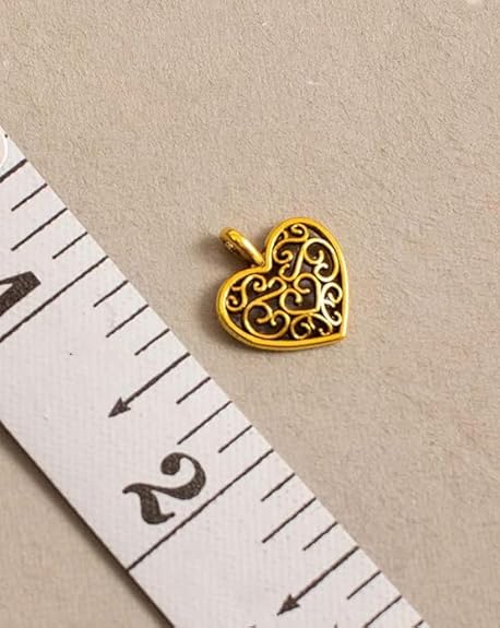 Gold Hollow Heart Pendants