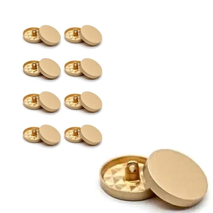 Flat Metal Buttons(Pack of 8 Buttons)