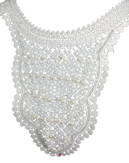 Intricate Openwork Floral Neckline