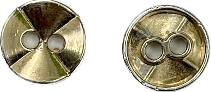 Two Hole Metal Buttons Set of 8 Buttons