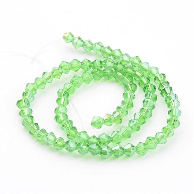 Deep Green Bicone Shape Beads