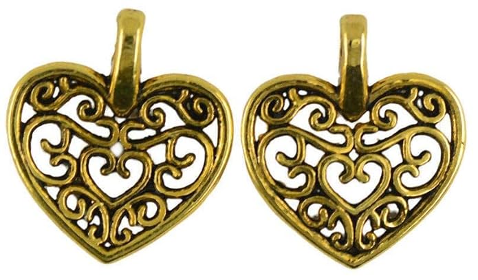 Filigree Heart With Circular Charms