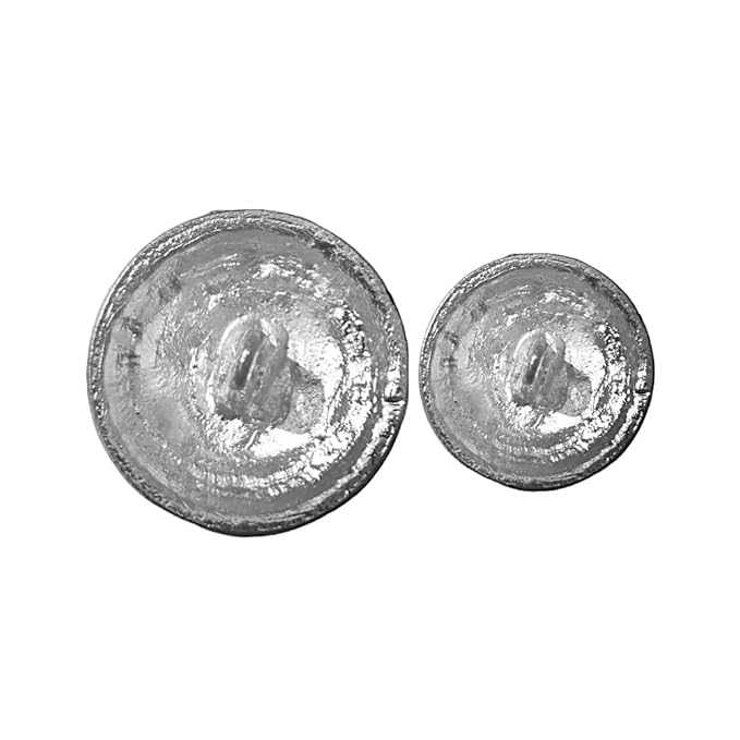 Shiny Silver Lion Metal Buttons