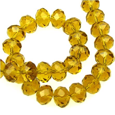 Deep Mustard Bicone Glass Beads