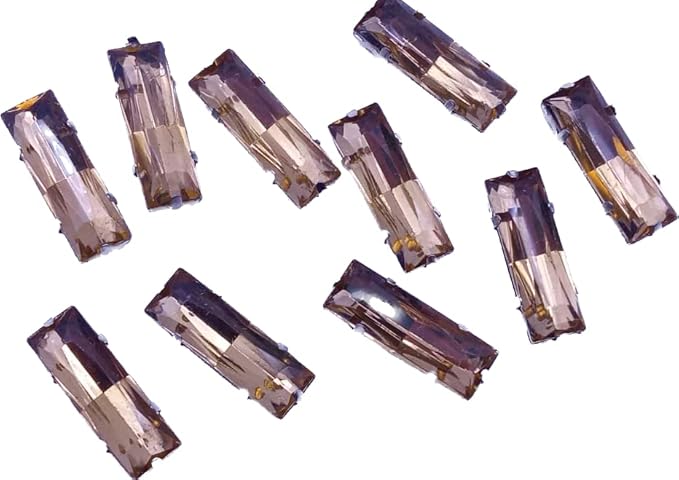 Light Purple Rectangular Glass Beads