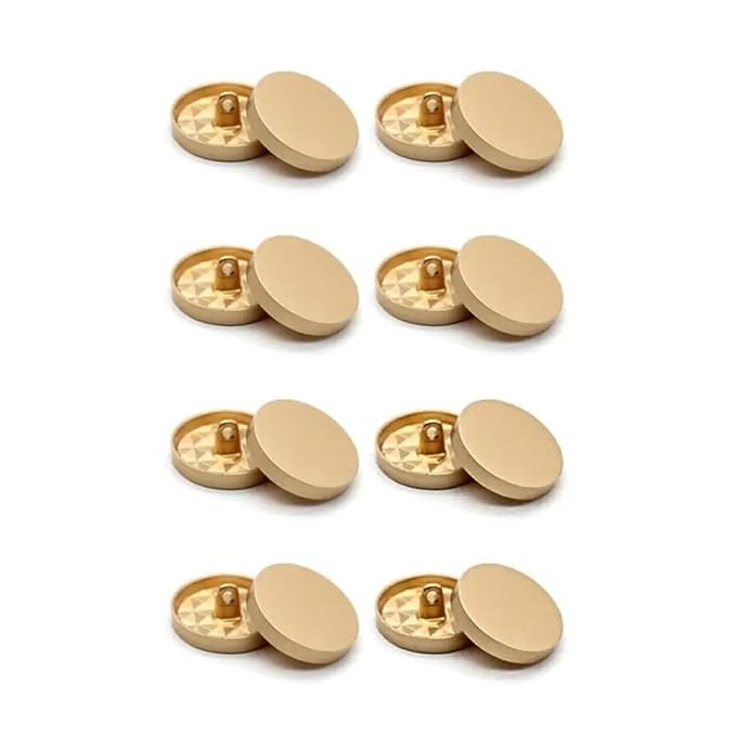 Flat Metal Buttons(Pack of 8 Buttons)