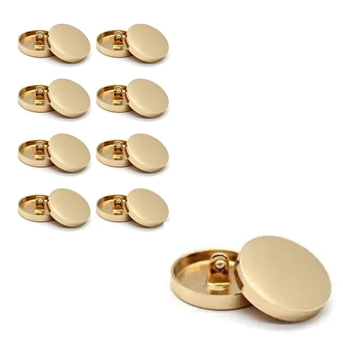 Flat Metal Buttons(Pack of 8 Buttons)