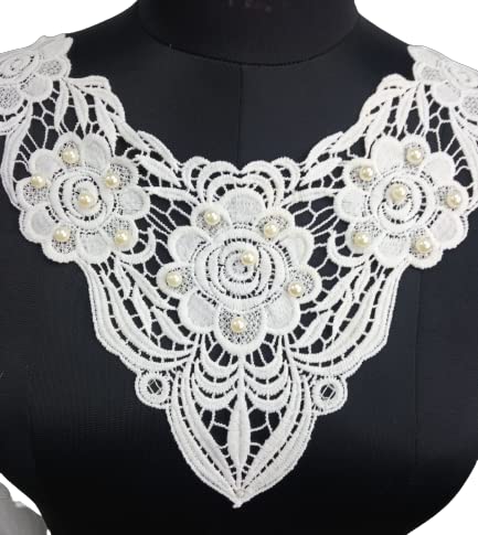 Elegant Floral Beaded Neckline