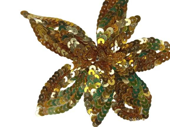 Golden Green Shining Sequins Patch