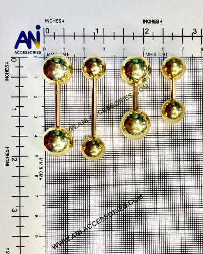 Golden Ball Bar Metal Brooches