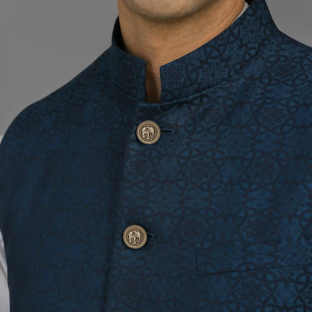 Good Luck Elephant Motif Antique Gold Metal Button | 23mm(36L) & 18mm(28L)