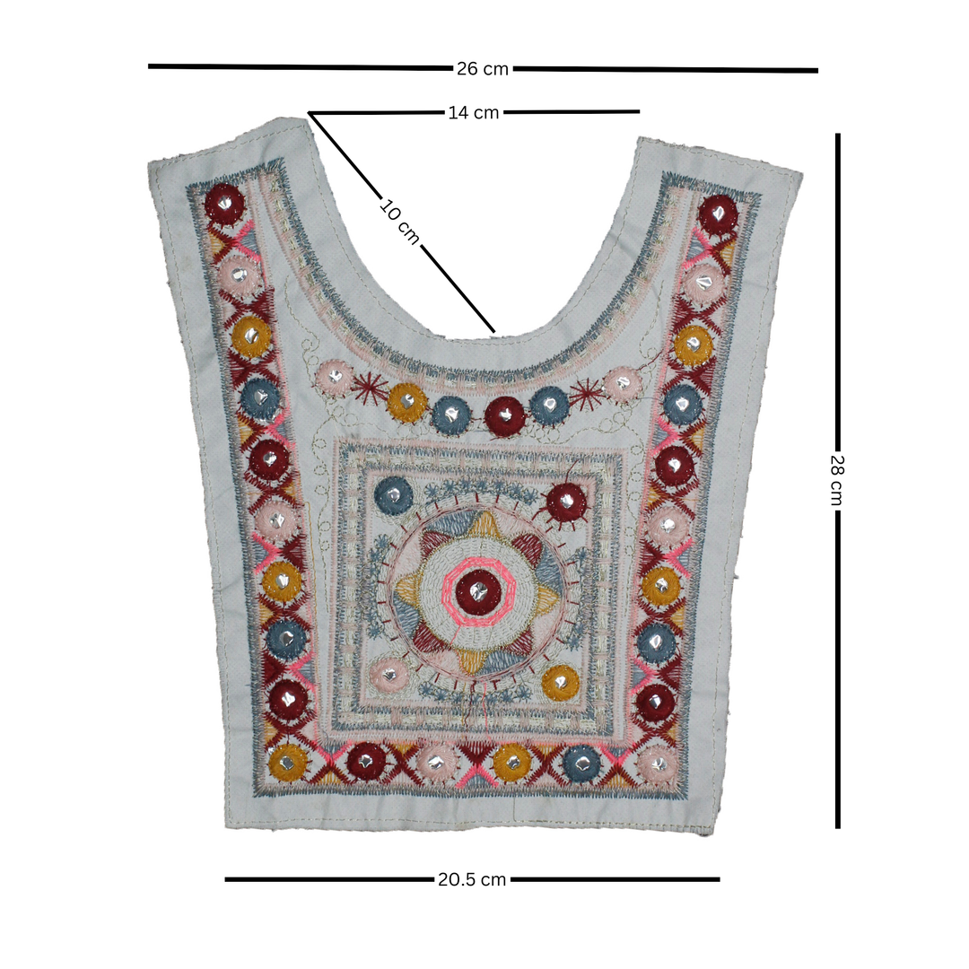 Round neck with square shape neckline