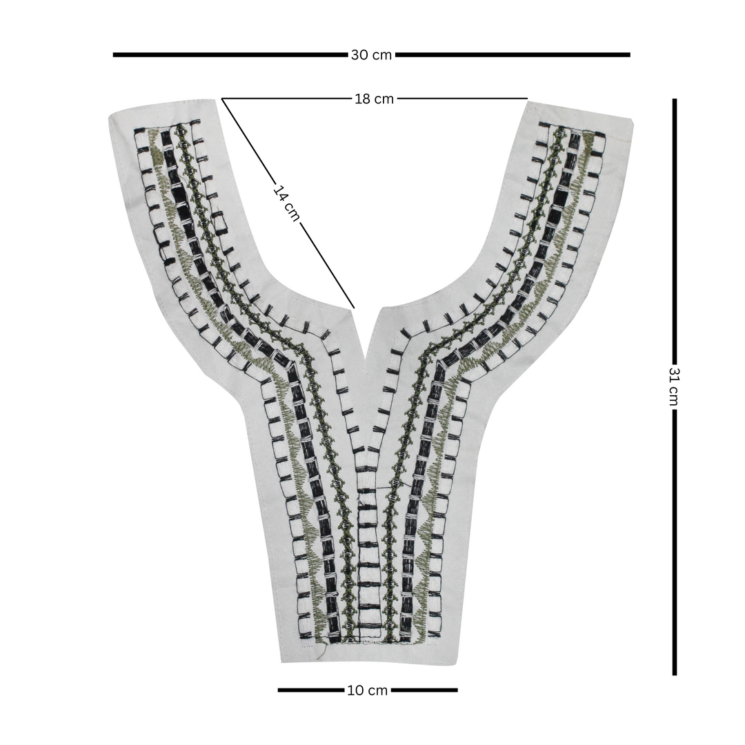 Decorative u-shaped applique neckline