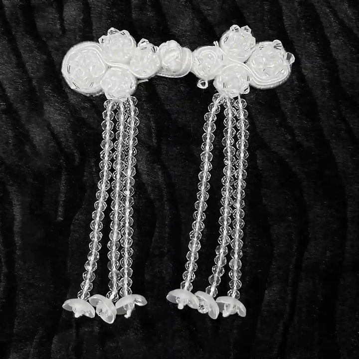Tassel Floral Beads Frog Closure Buttons