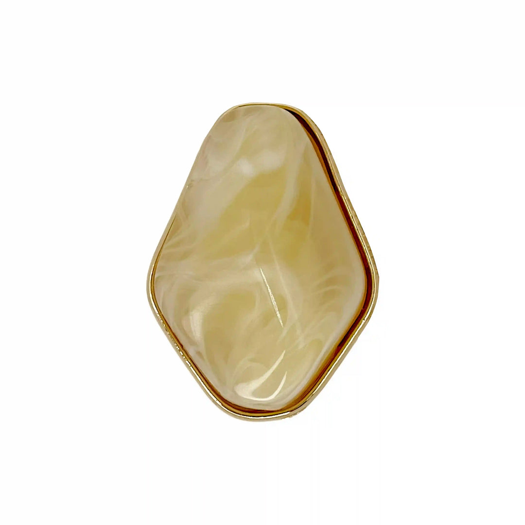 Brown Amber Marbled Metal Buckle