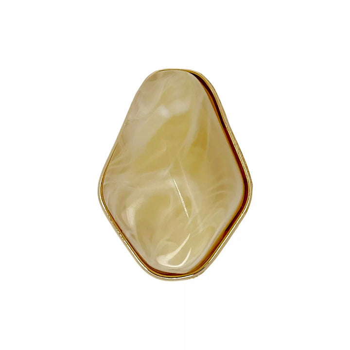 Brown Amber Marbled Metal Buckle