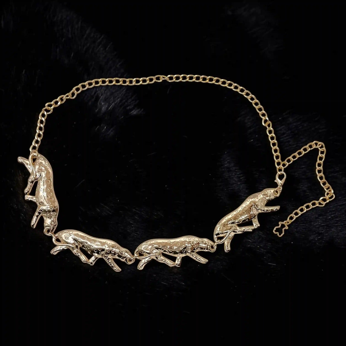 Panther Figural Metal Belt