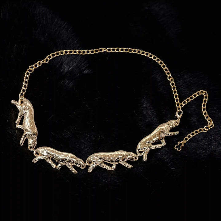 Panther Figural Metal Belt