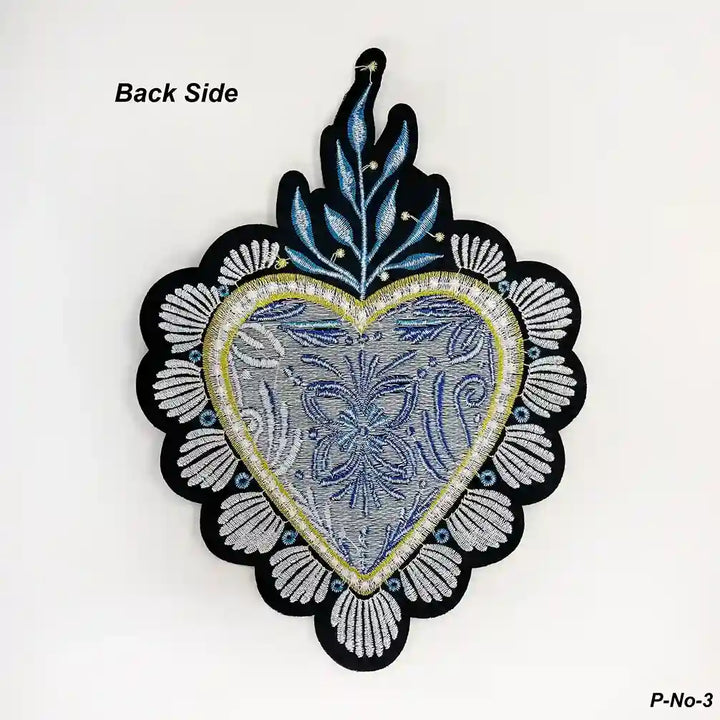 Artisanal Mexican Sagrado Corazón Appliqué Sew Patch