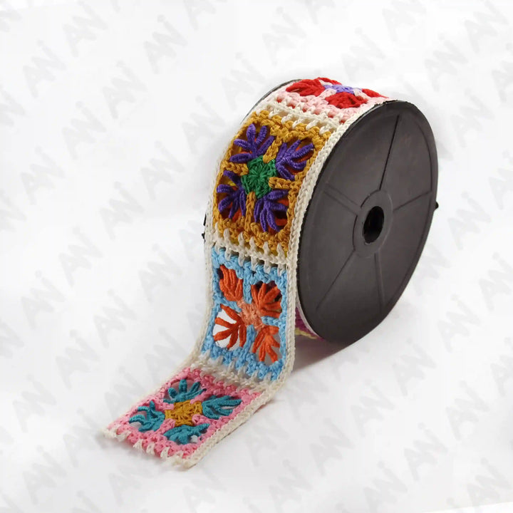 Multicolor Crochet Floral Lace | 2 Meter